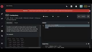 Codewars | Counting sheep | Python 8 kyu