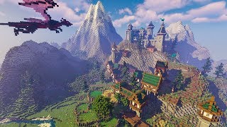 Epic Mountain Castle & Village | Minecraft Build Timelapse [DOWNLOAD]