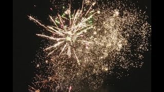 2019/03/23 新城・平井神社祭礼 仕掛け花火と打ち上げ花火