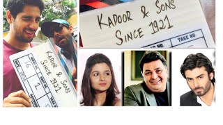 'KAPOOR and SONS' Shoot Begins
