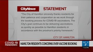 Concerns over COVID-19 vaccination booking in Hamilton