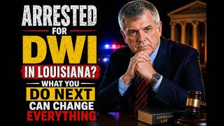 Arrested for DWI in Louisiana? What You Do Next Can Change Everything
