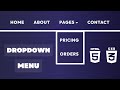 Learn How To Make Dropdown Menu Using HTML CSS | Simple Dropdown Menu