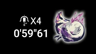 【MHR】上位 タマミツネ 59秒 4PT 斬裂弾 Mizutsune 0'59\