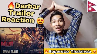 DARBAR (Tamil) - Official Trailer Reaction by crazy nepali fan 😍🙏🔥🇳🇵  Rajnikanth DarbarTrailer