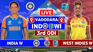 India Women vs West Indies Women 3rd ODI Live | IND W vs WI W 3rd ODI Live Scores \u0026 Commentary