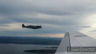 Dakota Norway Douglas DC-3, Supermarine Spitfire, P51 Mustang Torp Sandefjord Vestfold Norway 2018