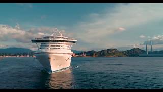 空拍 Aerial 4K - 藍寶石公主號 Sapphire Princess Cruise - DJI Phantom 4 Pro