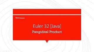 Project Euler 32 || Pandigital products || Java