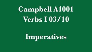 Campbell A1001 Verbs I 03