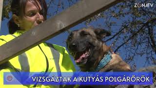 ZÓNA TV - HÍRADÓ - Vizsgáztak a kutyás polgárőrök Sümegen