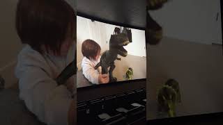 NiKO is a MOViE STAR!! watch Niko play with DiNOSAURS in A for Adley: Lost In the Movies #shorts