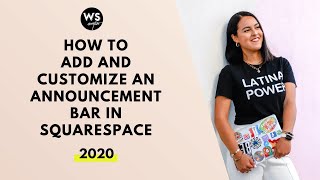 How to add and customize an announcement bar in Squarespace (2020)