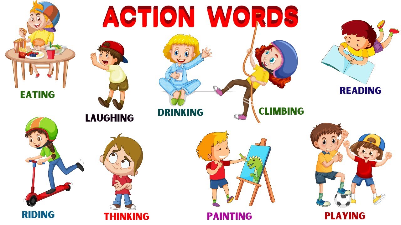 #ACTIONWORDS | Kids Vocabulary | Action Words | Action Verbs For Kids ...