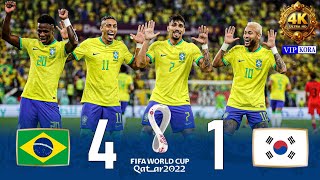 Brazil 4-1 South Korea 4k WC 2022 Extended Highlights #qatar2022