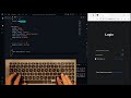 ASMR Programming -  Modern Login Page UI Design - No Talking