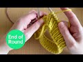 how to change circular needle size when knitting in the round in 90 seconds