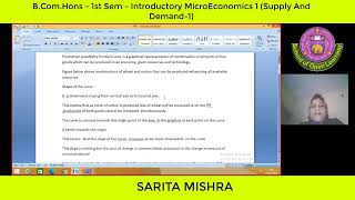 INTRODUCTORY MICROECONOMICS I PPC & DEMAND AND SUPPLY OLD LECTURES