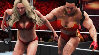 WWE 2K20 - Charlotte Flair vs. Fonseca Armstrong - FULL MATCH - Super Divas Fights ❤️