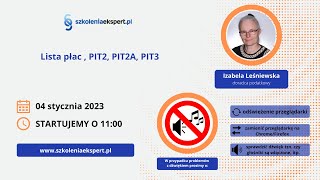 Lista płac , PIT2, PIT2A, PIT3