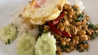 The pad kra pao is bangin’ at “Bangrak Cafe”! Delicious! Koh Samui Thailand