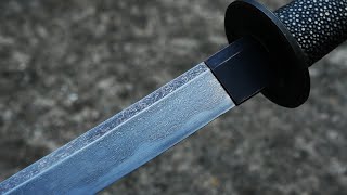 Forging a Damascus Katana from 1000 paperclips