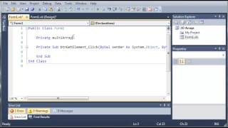 Visual Basic Tutorial 90 Multi Dimensional Arrays YouTube