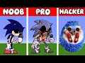 Sonic Lord X(FNF) NOOB VS PRO VS HACKER | Minecraft Pixel Art