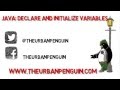 Java Declare and Initialize Variables