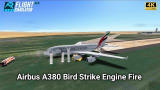 Airbus A380 Engine Fire Birds Strike | RFS-Flight Simulator Pro | March ARB To Southern California