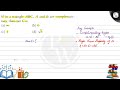 If in a triangle A B C, A and B are complementary, then tan C is (a) ∞ (b) 0 (c) 1 (d) √(3)