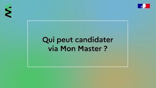 Mon Master | Qui peut candidater ?