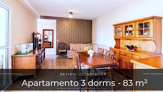 #AP2584 | Apartamento á venda 3 dorms., 83 m² /  Retiro - Jundiaí/SP - REMAX CITY