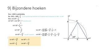 GONIOMETRIE: Goniometrische getallen van bijzondere hoeken: Bewijzen