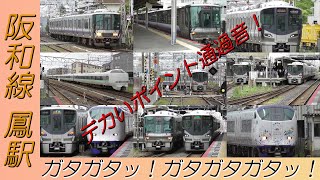 ポイント通過音が大きい！阪和線鳳駅を行き交う列車たち