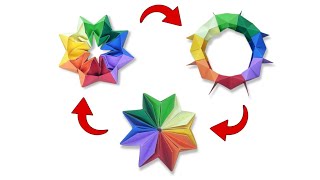 How to make a paper Magic Transforming Star - Origami Easy