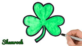 How to draw Shamrock Easy | St. Patrick's Day Drawings