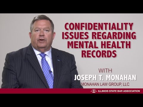 Confidentiality issues regarding mental health records Confidentiality issues regarding mental health records