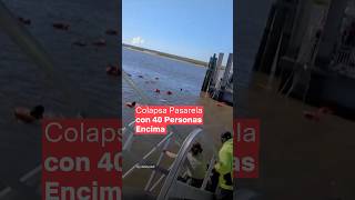 Colapsa pasarela de un muelle con 40 personas encima - N+ #shorts