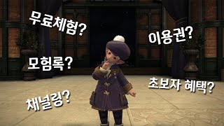 [파판14] 입문하실 분들, 이 영상 꼭 보세요! / 무료체험, 이용권, 모험록, 초보자 혜택