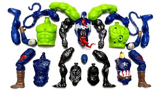 AVENGERS TOYS ASSEMBLE - VENOM CARNAGE, VENOM ZOMBIE, HULK SMASH, CAPTAIN AMERICA ACTION FIGURE