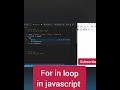 For in() loop in #javascript  #shorts #hindi
