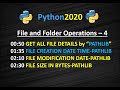Python Path Lib | Pathlib File Creation time | Pathlib File Modification time | Pathlib File Size