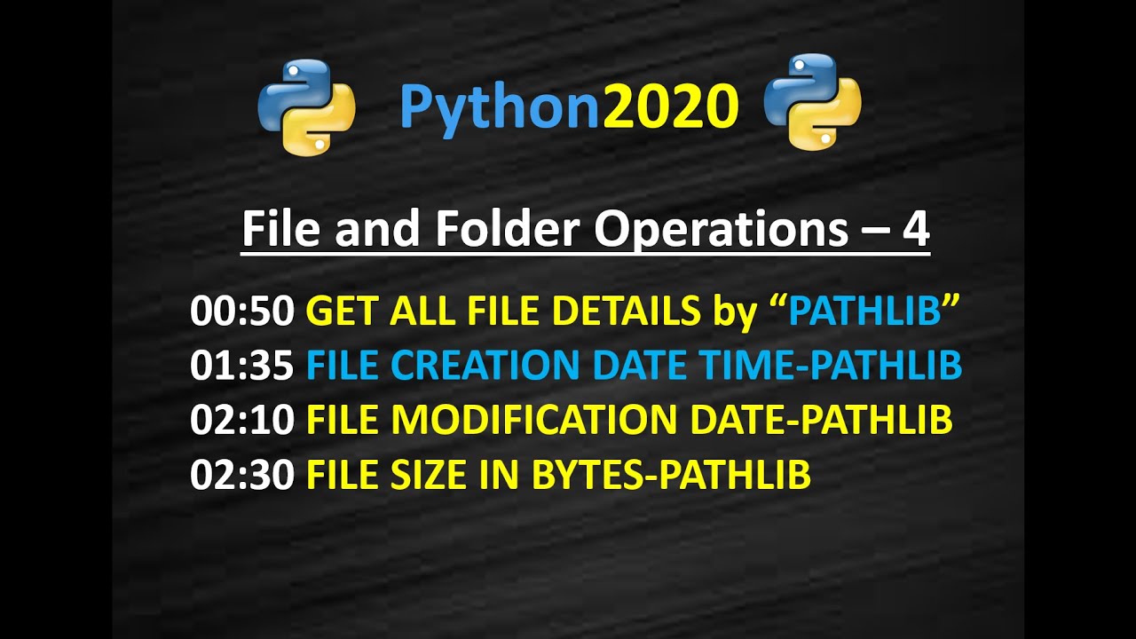 Python Path Lib | Pathlib File Creation Time | Pathlib File ...