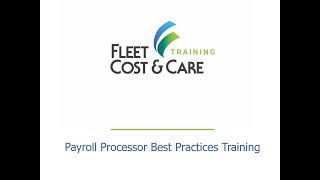 Training: Payroll Processor Best Practices