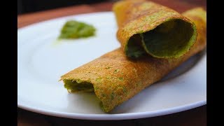 Pesarattu recipe - moong dal chilla recipe - moong dal cheela - moong dal dosa - using sprouts