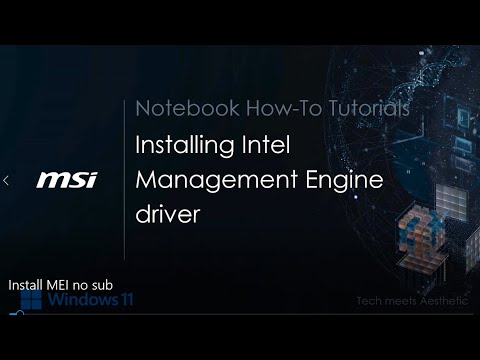 MSI® HOW-TO Install Intel Management Engine Driver - YouTube