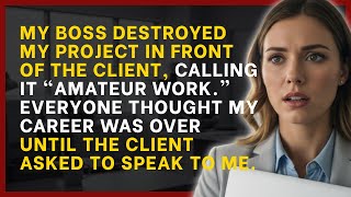 I Need to Speak to Whoever Did This,’ the Client Said, Right After My Boss Destroyed My Project