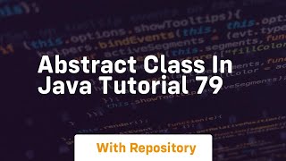 Abstract class in java tutorial 79