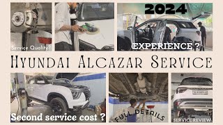 NEW HYUNDAI ALCAZAR 2024 Facelift Second Major Service | Full Details service Cost, Review and info